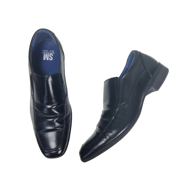 SM New York Other - SM New York Shoes Mens Size 8.5 Slip On Loafer Black Manmade Finn